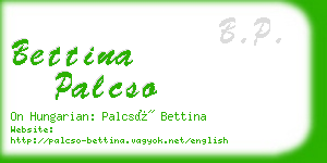 bettina palcso business card